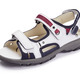 Sandaletten & Pantoletten - Waldläufer, sportliche Damen-Sandalen, Weite H, mit herausnehmbarem Fußbett, in Größe 4 1/2 bis 9, in Farbe JEANS-HELLGRAU – Farbe WEISS-BLAU-ROT – Ansicht 1