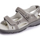 Sandaletten & Pantoletten - Waldläufer, sportliche Damen-Sandalen, Weite H, mit herausnehmbarem Fußbett – Farbe GRAFIT-HELLGRAU – Ansicht 1 Sandaletten & Pantoletten - Waldläufer, sportliche Damen-Sandalen, Weite H, mit herausnehmbarem Fußbett, in Größe 4 1/2 bis 9, in Farbe WEISS-BLAU-ROT – Farbe GRAFIT-HELLGRAU – Ansicht 1