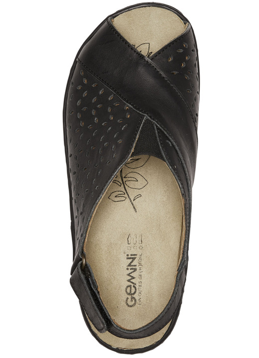 Sandaletten & Pantoletten - Gemini Sandale aus luftig perforiertem Rind-Nappaleder, in Größe 036 bis 042, in Farbe WEISS Ansicht 5