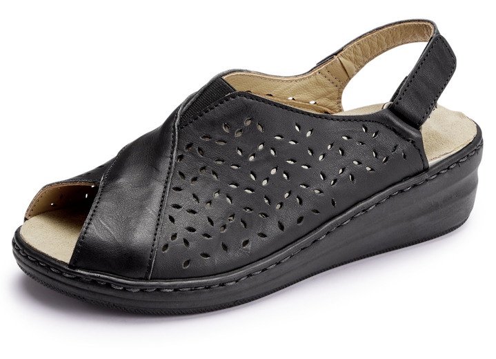 Sandaletten & Pantoletten - Gemini Sandale aus luftig perforiertem Rind-Nappaleder, in Größe 036 bis 042, in Farbe WEISS Ansicht 4