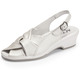 Sandaletten & Pantoletten - ELENA EDEN, elegante Damen-Sandalen, Weite G, aus Leder – Farbe PERLWEISS – Ansicht 1 Sandaletten & Pantoletten - ELENA EDEN, elegante Damen-Sandalen, Weite G, aus Leder, in Größe 035 bis 042, in Farbe PERLWEISS – Farbe PERLWEISS – Ansicht 1