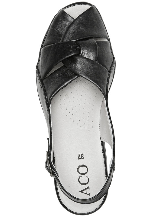 Sandaletten & Pantoletten - ELENA EDEN, elegante Damen-Sandalen, Weite G, aus Leder Ansicht 5 Sandaletten & Pantoletten - ELENA EDEN, elegante Damen-Sandalen, Weite G, aus Leder, in Größe 035 bis 042, in Farbe PERLWEISS Ansicht 5