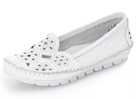 Gemini, leichte Damen-Slipper, Weite G, mit herausnehmbarem Fußbett