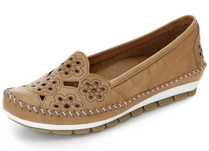 Slipper & Schnürschuhe - Gemini, leichte Damen-Slipper, Weite G, mit herausnehmbarem Fußbett, in Größe 035 bis 041, in Farbe JEANSBLAU Ansicht 7