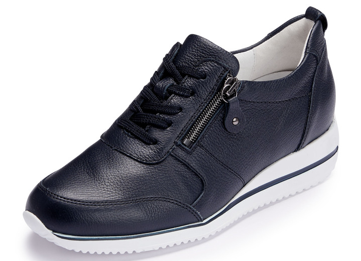 Slipper & Schnürschuhe - Waldläufer, bequeme Damen-Sneaker, Weite H, mit herausnehmbarem Fußbett, in Größe 3 1/2 bis 8, in Farbe NACHTBLAU Ansicht 1