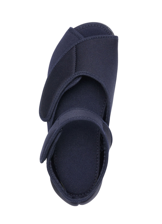 Sandaletten & Pantoletten - Klett-Sandale aus elastischem Textilmaterial, in Größe 035 bis 042, in Farbe MARINE Ansicht 2