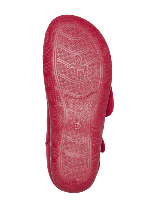 Sandaletten & Pantoletten - Klett-Sandale aus elastischem Textilmaterial, in Größe 035 bis 042, in Farbe MARINE Ansicht 9