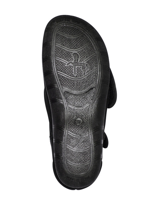 Sandaletten & Pantoletten - Klett-Sandale aus elastischem Textilmaterial, in Größe 035 bis 042, in Farbe MARINE Ansicht 12