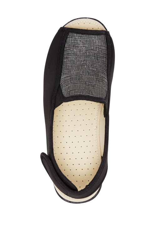 Sandaletten & Pantoletten - Sandale aus elastischem Textilmaterial Ansicht 5 Sandaletten & Pantoletten - Sandale aus elastischem Textilmaterial, in Größe 035 bis 042, in Farbe CREMEWEISS-GOLD Ansicht 5