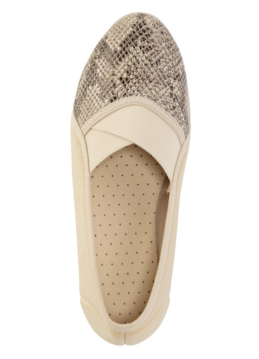 Slipper & Schnürschuhe - Slipper aus elastischem Textilmaterial, in Größe 037 bis 042, in Farbe SCHWARZ-GRAU Ansicht 5