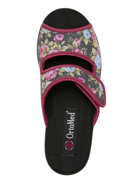 Hausschuhe - Zweierpack, klassische Damen-Hausschuhe, Weite H, mit Klettverschluss, in Größe 036 bis 042, in Farbe 1X BLAU, 1X ROT Ansicht 4