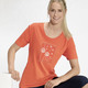 Homewear & Freizeitmode - Shirt von „LPO“ in 3 Farben – Farbe MANDARINE – Ansicht 1 Homewear & Freizeitmode - Shirt von „LPO“ in 3 Farben, in Größe 036 bis 050, in Farbe MANDARINE – Farbe MANDARINE – Ansicht 1