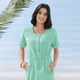 Strandkleider - Frottier-Kleid mit durchgehender Knopfleiste, in Größe 038 bis 054, in Farbe KORALLE – Farbe MINT – Ansicht 1