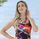 Tankinis - Laurina Tankini mit verstell- und abnehmbaren Trägern und Softschalen – Farbe SCHWARZ-BUNT – Ansicht 1 Tankinis - Laurina Tankini mit verstell- und abnehmbaren Trägern und Softschalen, in Größe 036 bis 052, in Cup C, in Farbe SCHWARZ-BUNT – Farbe SCHWARZ-BUNT – Ansicht 1