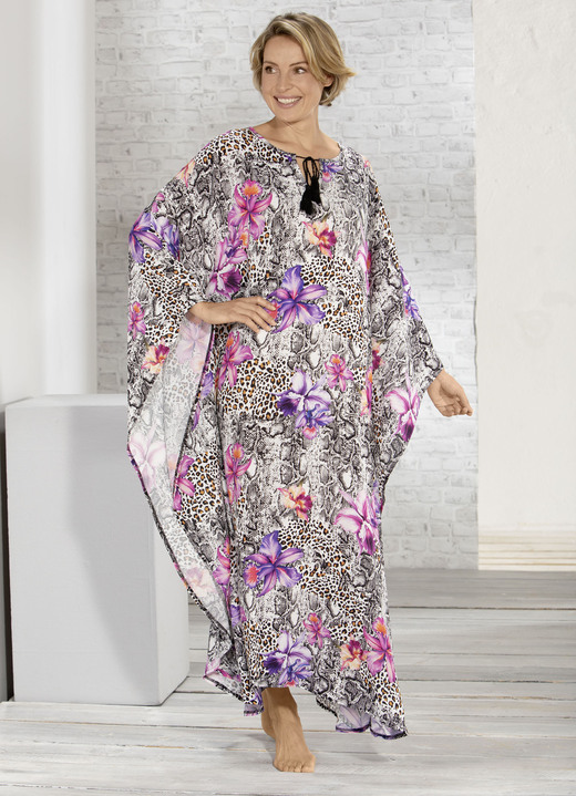 Homewear & Freizeitmode - Kaftan von Comodo, in Größe L bis XXL, in Farbe SCHWARZ-BUNT