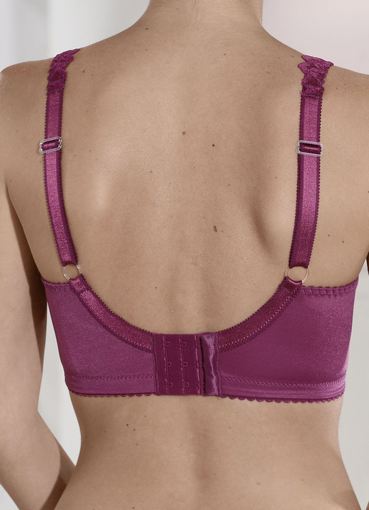 Soft-BH - BH mit elastischer Spitze, in Größe 080 bis 110, in Cup C, in Farbe WEINROT Ansicht 2