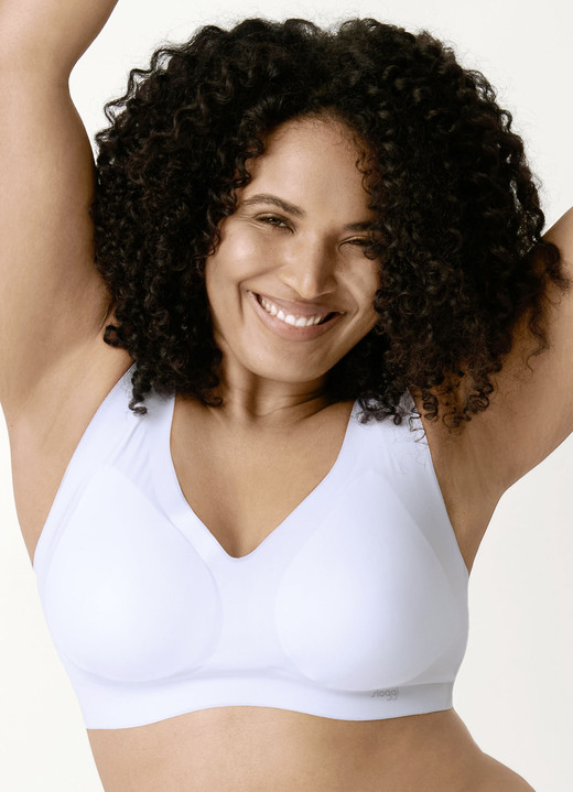 - Sloggi ZERO Feel Bustier mit Push-up-Effekt, in Größe L bis S, in Farbe WEISS Ansicht 1