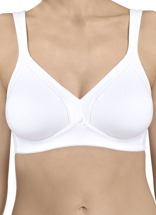 Soft-BH - Triumph-Cotton Shaper-BH mit hohem Baumwollanteil, in Größe 080 bis 100, in Cup C, in Farbe WEISS Ansicht 1