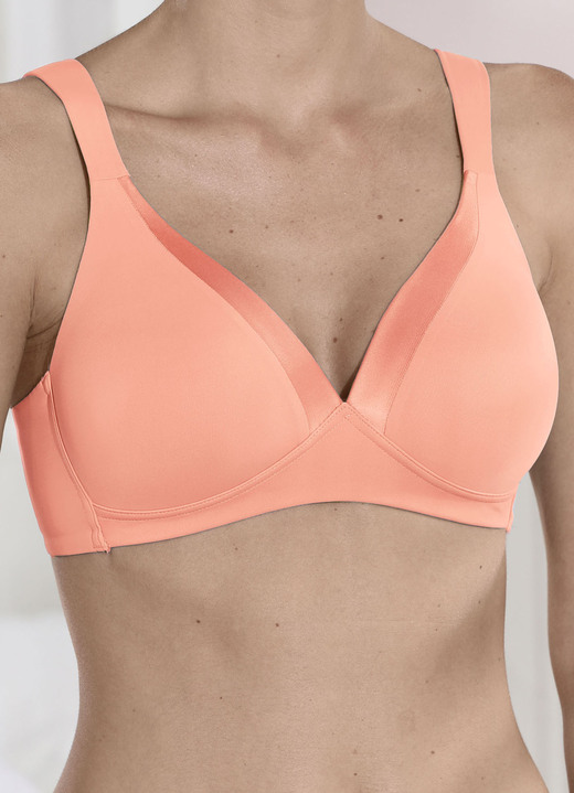 Soft-BH - Naturana BH mit Satinblende am Dekolleté Ansicht 6 Soft-BH - Naturana BH mit Satinblende am Dekolleté, in Größe 075 bis 095, in Cup C, in Farbe PUDER Ansicht 6