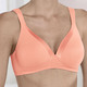 Soft-BH - Naturana BH mit Satinblende am Dekolleté – Farbe APRICOT – Ansicht 1 Soft-BH - Naturana BH mit Satinblende am Dekolleté, in Größe 075 bis 095, in Cup C, in Farbe MARINE – Farbe APRICOT – Ansicht 1
