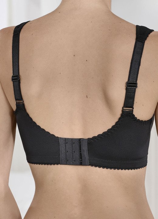 Soft-BH - BH mit Raubtierdessin im Vorderteil, in Größe 075 bis 110, in Cup C, in Farbe SCHWARZ-CAMEL Ansicht 2