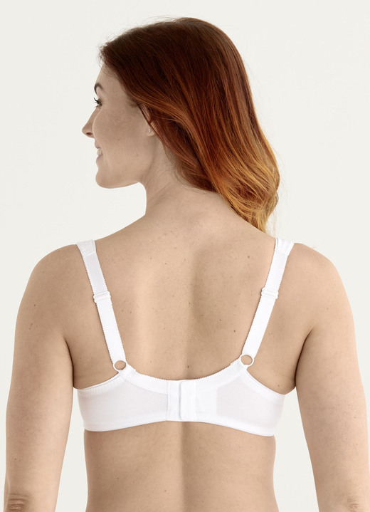- Swegmark of Sweden Bügel-BH mit Elastikspitze, in Größe 075 bis 105, in Cup E, in Farbe WEISS Ansicht 2