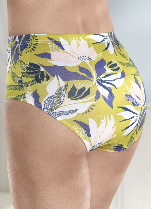 - Viererpack Slips mit buntem Floraldessin, in Größe 038 bis 056, in Farbe KIWI-BUNT Ansicht 2