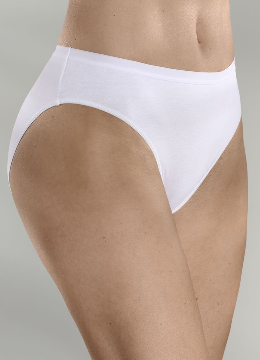 - Schiesser Dreierpack Slips mit hoher Formstabilität, in Größe 3XL (46) bis XXL (44), in Farbe WEISS Ansicht 1