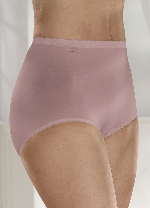 Damenmode - Sloggi Dreierpack Maxi-Slips, in Größe 038 bis 054, in Farbe 1X KAKAO, 1X MARINE, 1X WEISS Ansicht 1