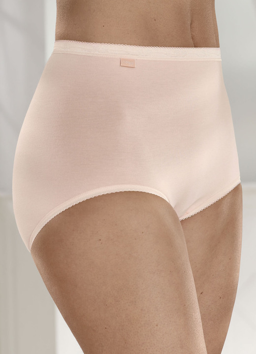 Slips - Sloggi Dreierpack Maxi-Slips Ansicht 2 Slips - Sloggi Dreierpack Maxi-Slips, in Größe 038 bis 058, in Farbe 1X VIOLETT, 1X PUDER, 1X SEKT Ansicht 2