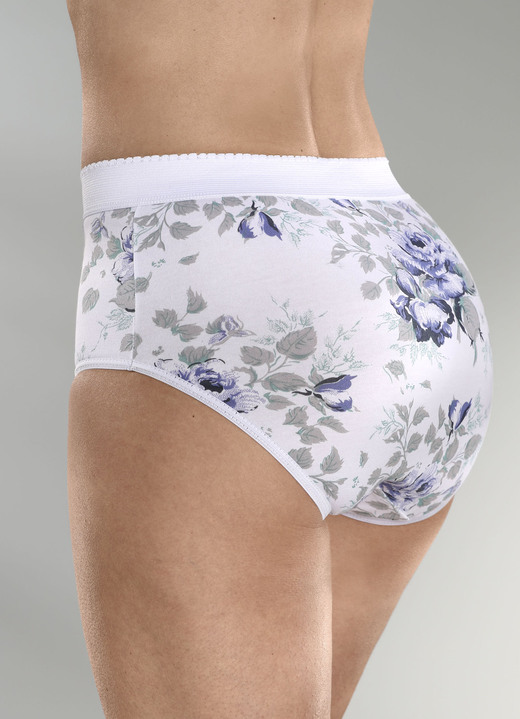 - Fünferpack Formslips mit verstärkter Bauchpartie, in Größe 038 bis 054, in Farbe WEISS-GRAU-BLAU-GRÜN Ansicht 2