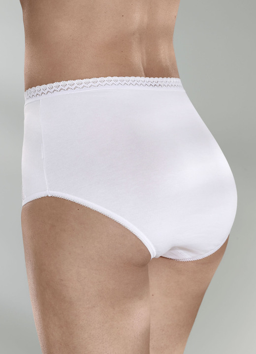 - Viererpack Laurina Slips mit Spitze, in Größe 038 bis 052, in Farbe WEISS Ansicht 2