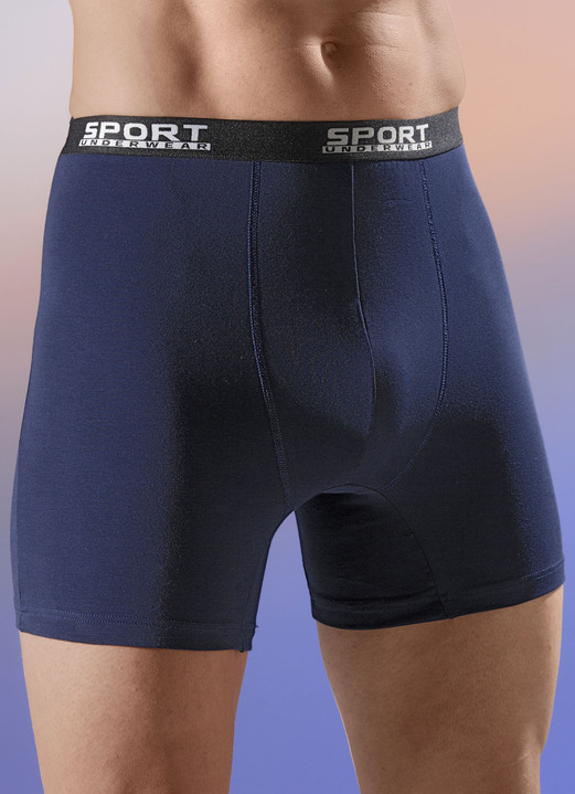 Pants & Boxershorts - Viererpack Pants mit Elastikbund, in Größe 004 bis 010, in Farbe 2X MARINE, 2X BORDEAUX