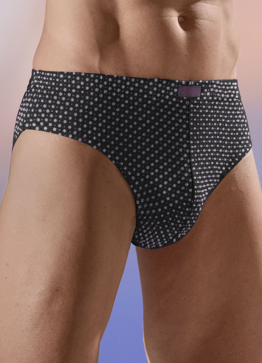 - Viererpack Slips, allover dessiniert, in Größe 3XL (9) bis XXL (8), in Farbe 1X BORDEAUX, 1X SCHWARZ, 1X PETROL, 1X HELLBLAU Ansicht 2