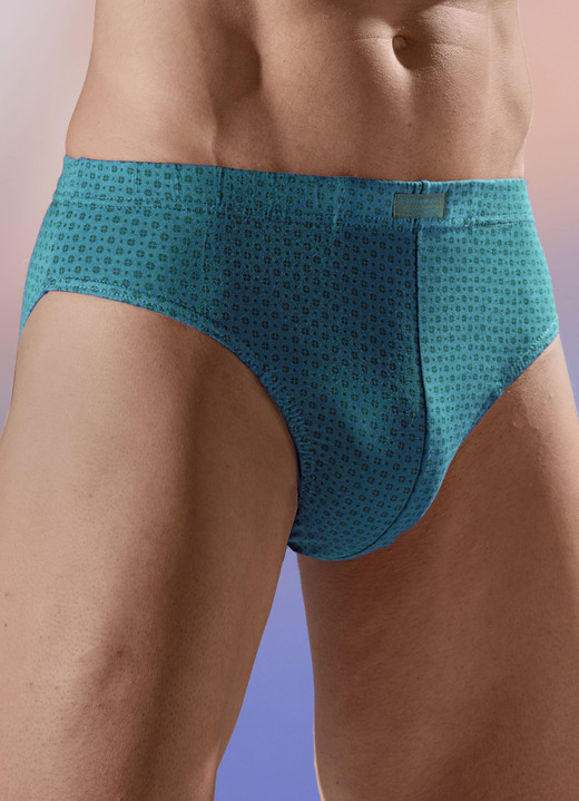 - Viererpack Slips, allover dessiniert, in Größe 3XL (9) bis XXL (8), in Farbe 1X BORDEAUX, 1X SCHWARZ, 1X PETROL, 1X HELLBLAU Ansicht 3