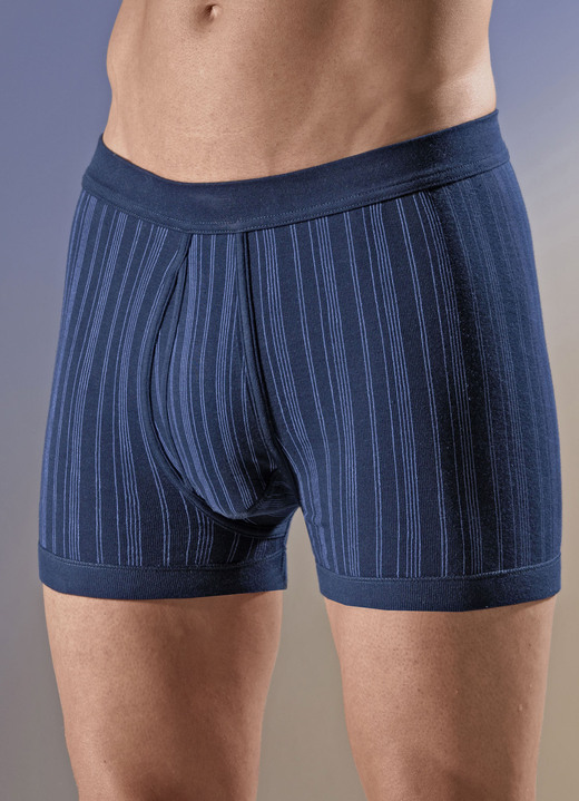 Slips & Unterhosen - Schiesser Zweierpack Unterhosen mit Streifendessin, in Größe 005 bis 010, in Farbe DUNKELBLAU