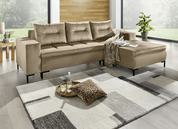 - Polsterecke mit Bettfunktion, in Farbe BEIGE, in Ausführung 275x180 cm Ansicht 1