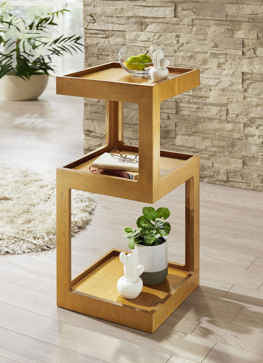 Beistelltische - Moderner Beistelltisch, in Farbe EICHE, in Ausführung Beistelltisch B37xH75xT37 cm Ansicht 3