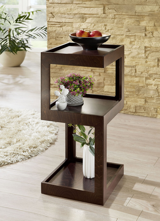 Beistelltische - Moderner Beistelltisch, in Farbe EICHE, in Ausführung Beistelltisch B37xH75xT37 cm Ansicht 4