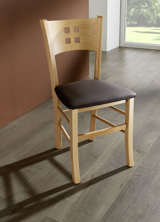 Stühle & Sitzbänke - Kombistarke Stühle, Set 2er, in Farbe BUCHE-CREME Ansicht 5