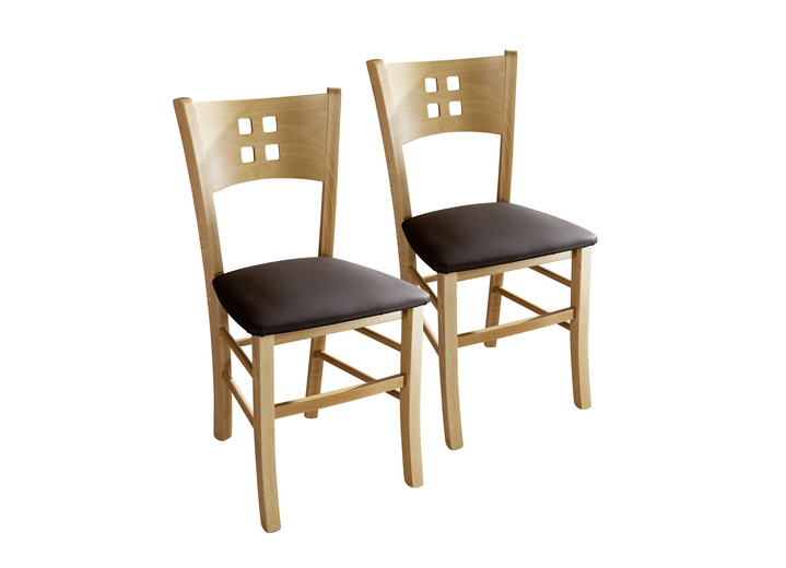 Stühle & Sitzbänke - Kombistarke Stühle, Set 2er, in Farbe BUCHE-CREME Ansicht 4