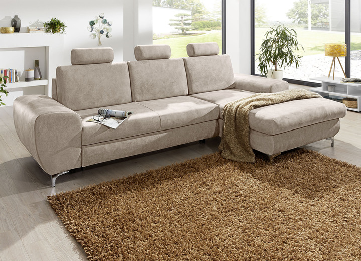 Polsterecken - Elegante Polsterecke mit Bettfunktion, in Farbe BEIGE Ansicht 1