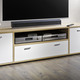 TV- & Hifi-Möbel - Modernes und kombistarkes TV-Lowboard, 2-türig, in Farbe WEISS-SONOMA EICHE HELL