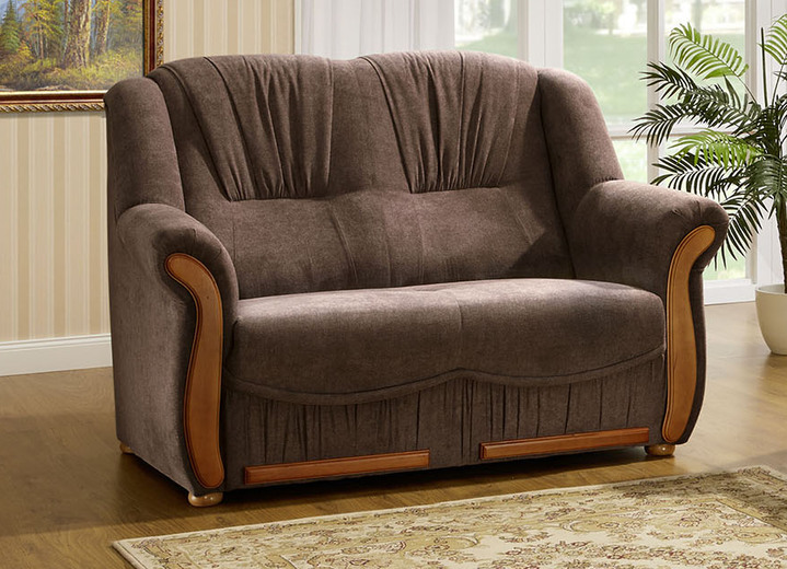 Polstergruppen - Polstermöbel mit angenehmem, hochflorigem Stoffbezug, in Farbe GRÜN, in Ausführung Zweisitzer Ansicht 18