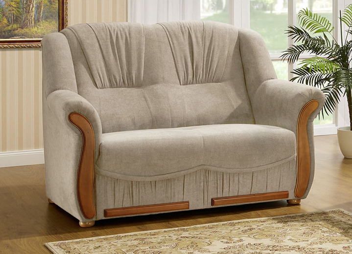 Polstergruppen - Polstermöbel mit angenehmem, hochflorigem Stoffbezug, in Farbe GRÜN, in Ausführung Zweisitzer Ansicht 19