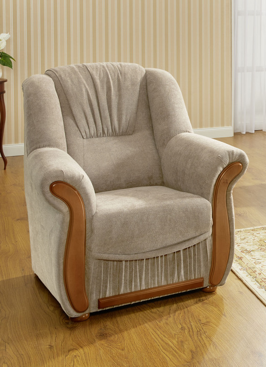 Polstergruppen - Polstermöbel mit angenehmem, hochflorigem Stoffbezug, in Farbe GRÜN, in Ausführung Zweisitzer Ansicht 22