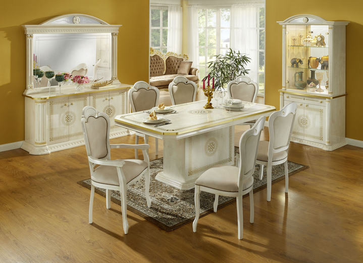 - Stilvolle Möbel mit hochglanzlackierter Kunststoffoberfläche, in Farbe BEIGE-GOLD, in Ausführung Buffet ohne Spiegel
