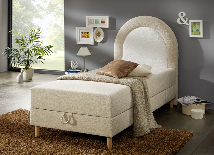 Boxspringbetten - Formvollendetes Boxspringbett, in Farbe BEIGE-CREME Ansicht 1