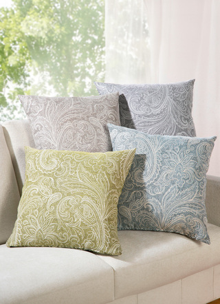 Elegante Kissenbezüge mit Paisley-Dessin