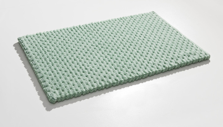 Badgarnituren - Wende-Badgarnitur, in Größe 100 (Vorleger halbrund, 50/ 80 cm) bis 110 (Hänge-WC-Garnitur, 2-teilig), in Farbe KARIBIKGRÜN Ansicht 1